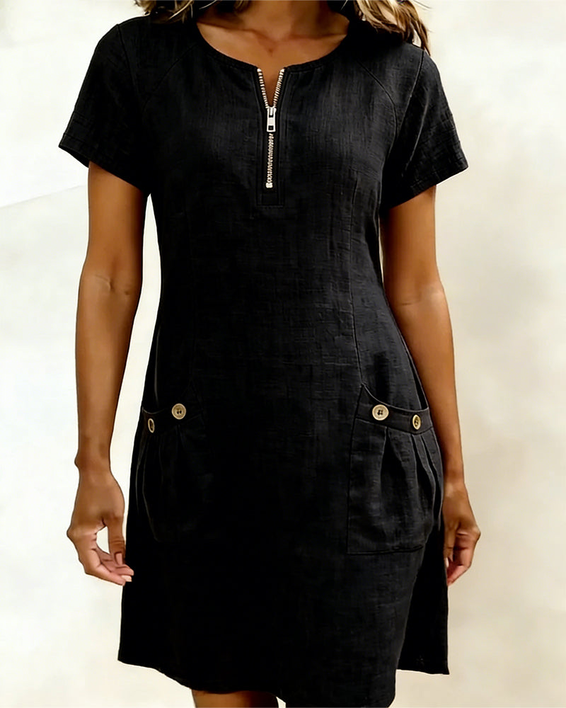 Victorielle Nova® | Vestido de algodón con cremallera