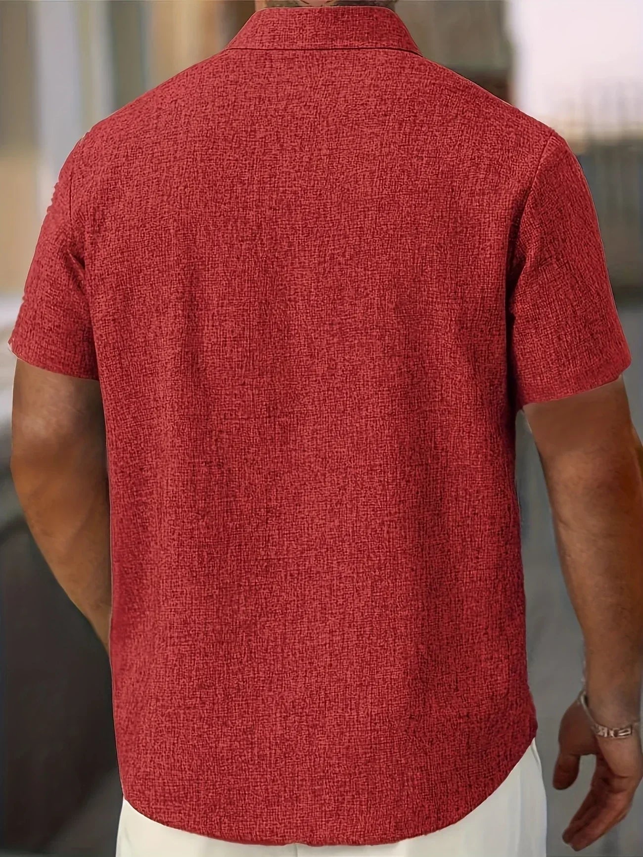 Azel | Camisa ligera de manga corta en mezcla de lino