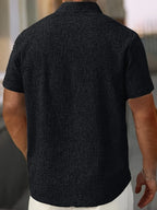Azel | Camisa ligera de manga corta en mezcla de lino