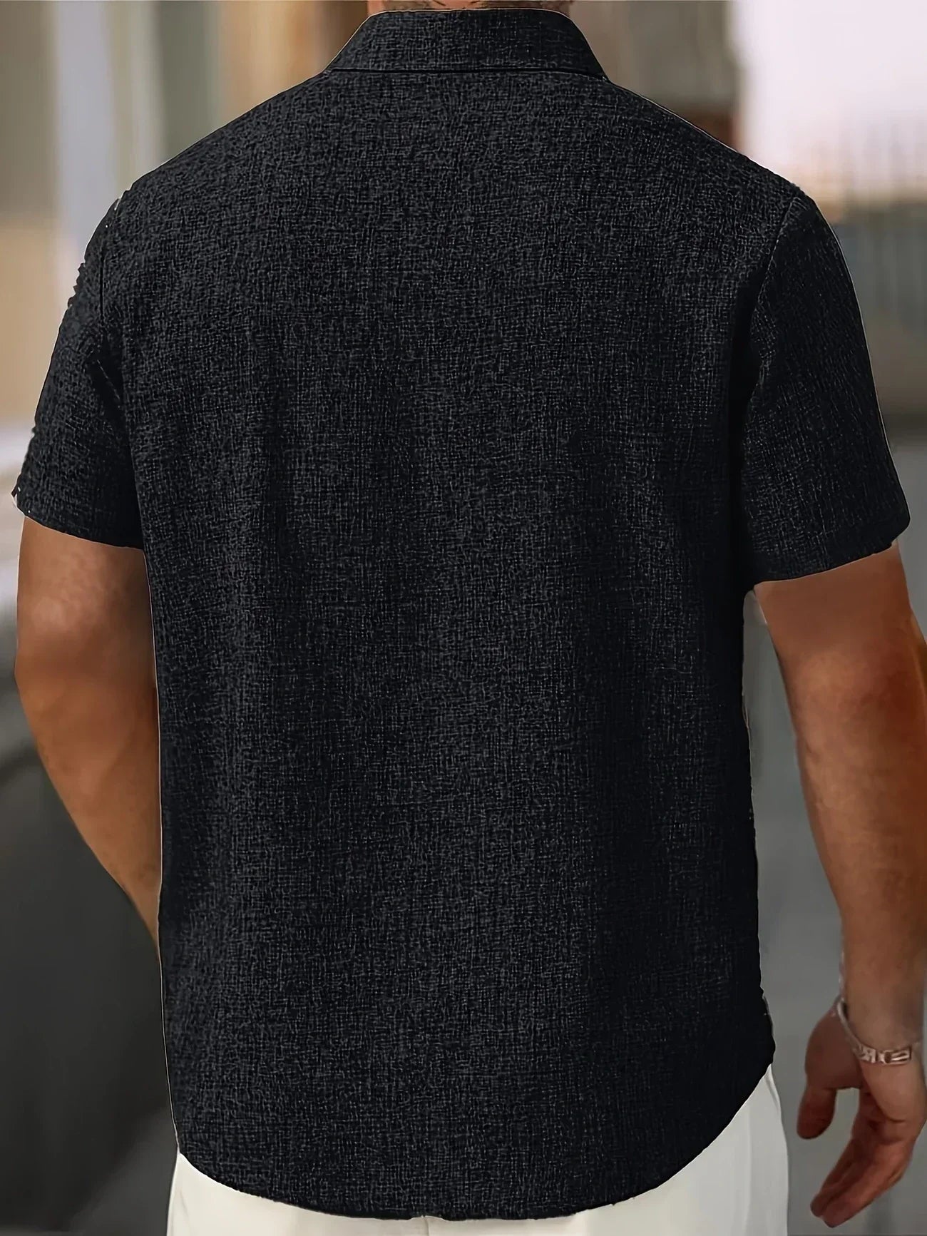 Azel | Camisa ligera de manga corta en mezcla de lino