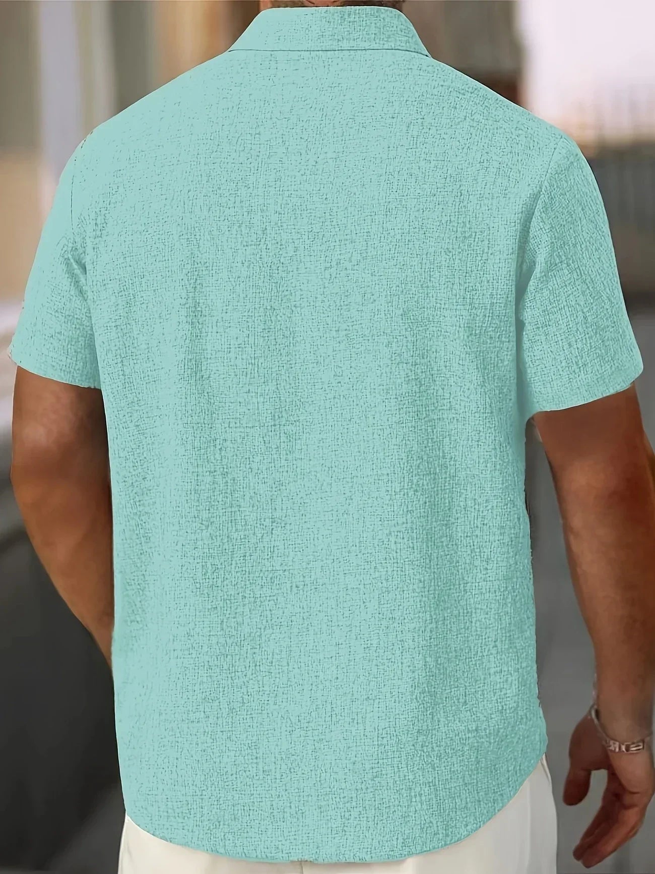 Azel | Camisa ligera de manga corta en mezcla de lino