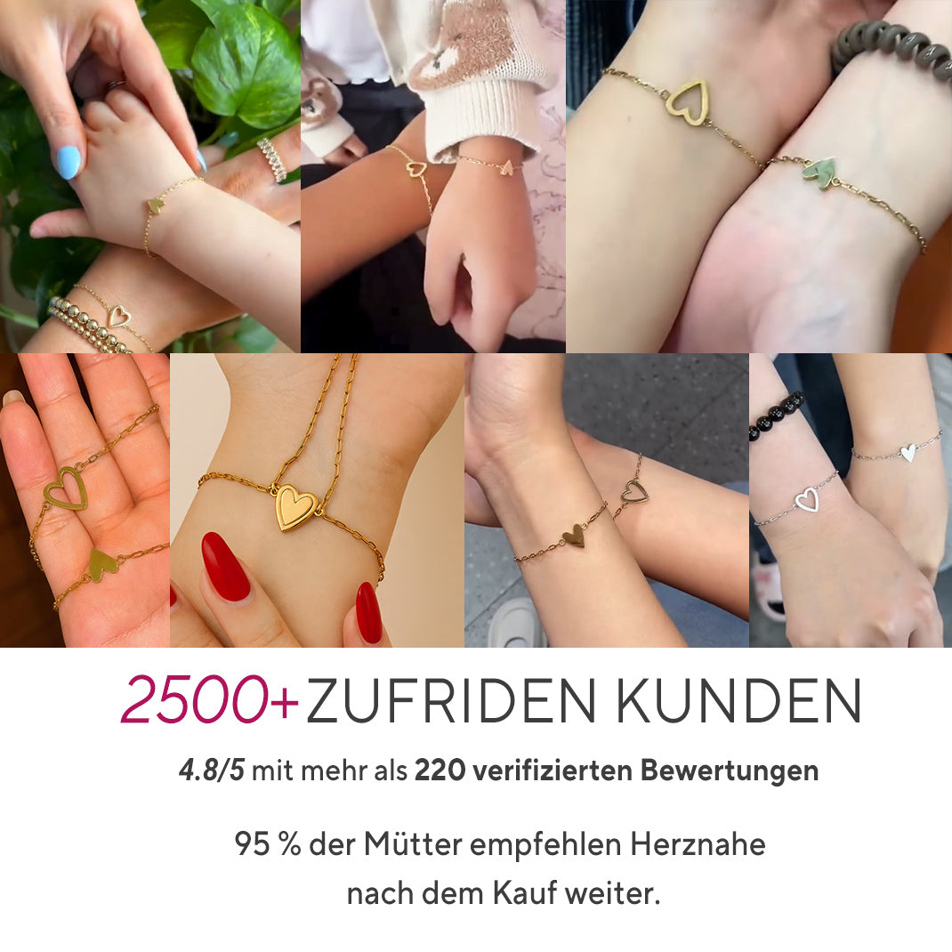 Pulseras con corazones para madre e hija