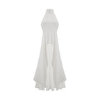 Inés vestido largo halterneck por capas