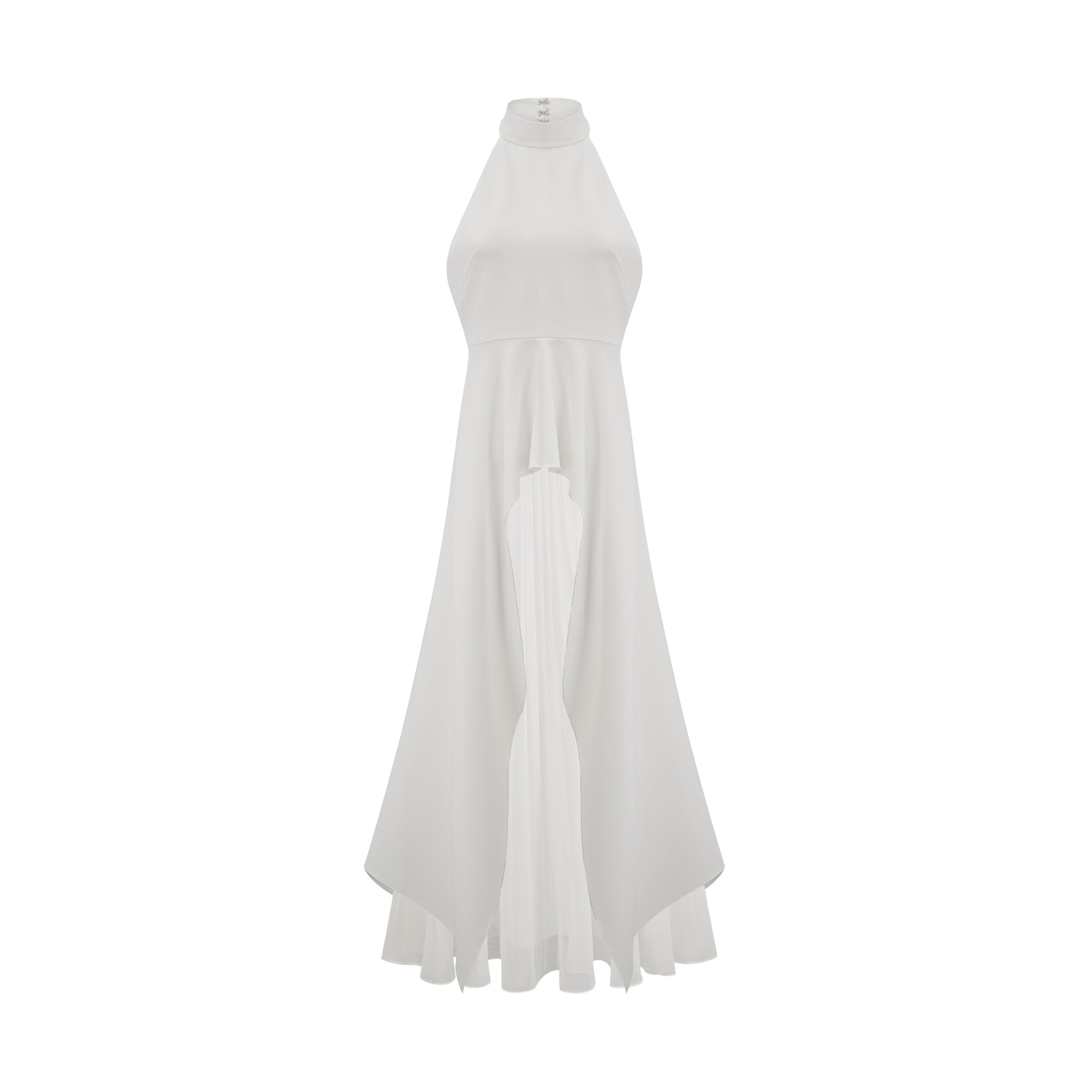 Inés vestido largo halterneck por capas