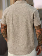 Azel | Camisa ligera de manga corta en mezcla de lino