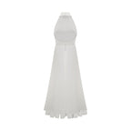 Inés vestido largo halterneck por capas