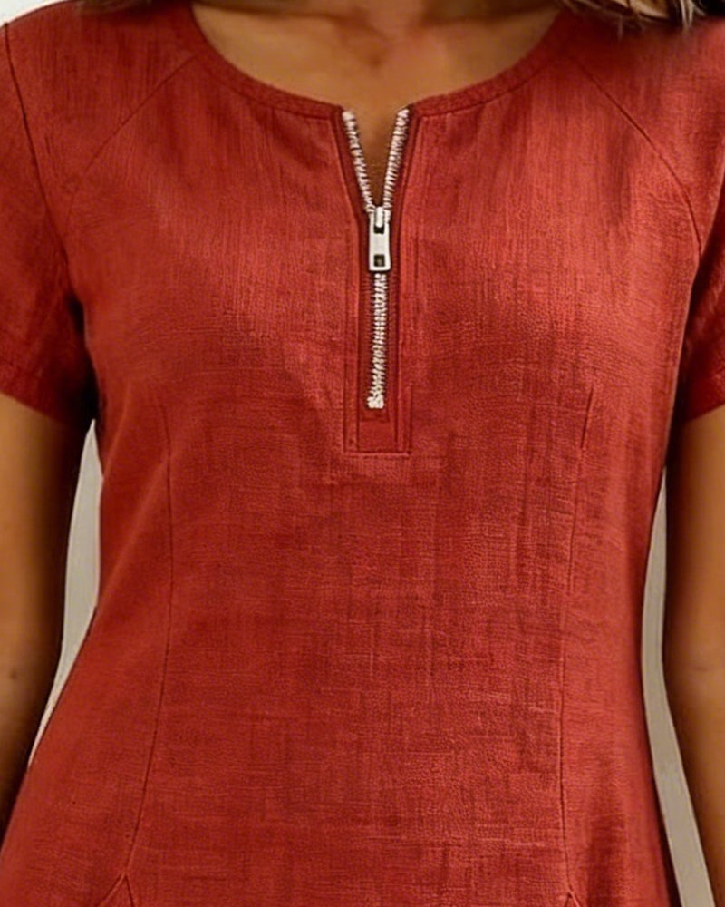 Victorielle Nova® | Vestido de algodón con cremallera
