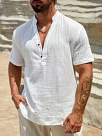 Azel | Camisa de verano elegante con cuello alto