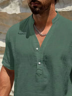 Azel | Camisa de verano elegante con cuello alto