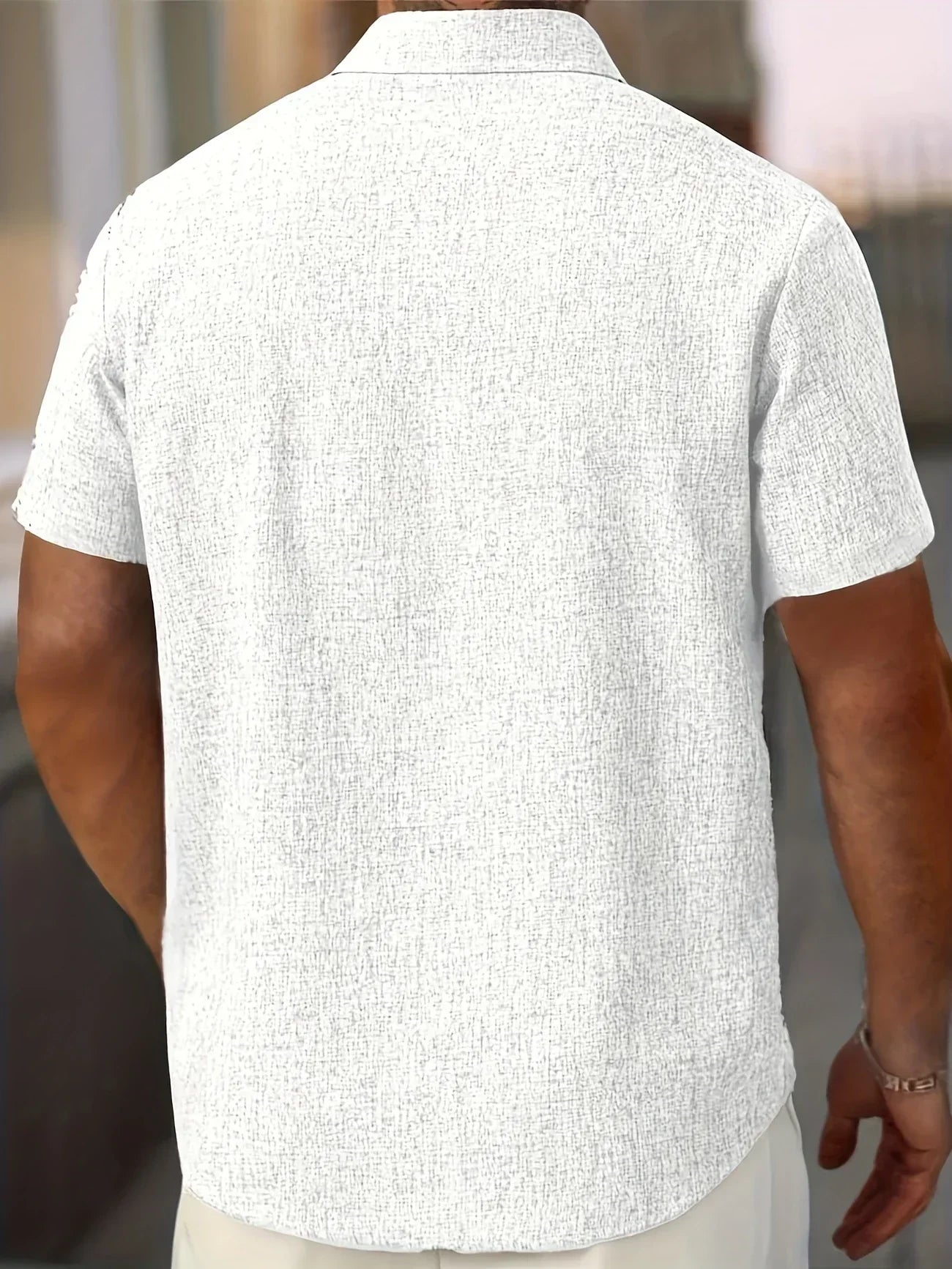 Azel | Camisa ligera de manga corta en mezcla de lino