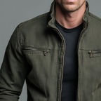 Victorielle Nova | Chaqueta vintage de algodón con cierre de cremallera