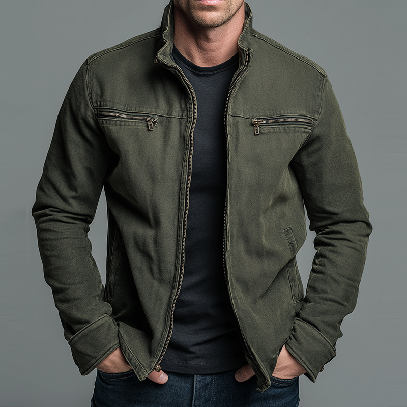 Victorielle Nova | Chaqueta vintage de algodón con cierre de cremallera
