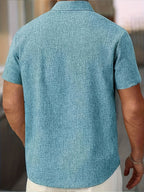 Azel | Camisa ligera de manga corta en mezcla de lino
