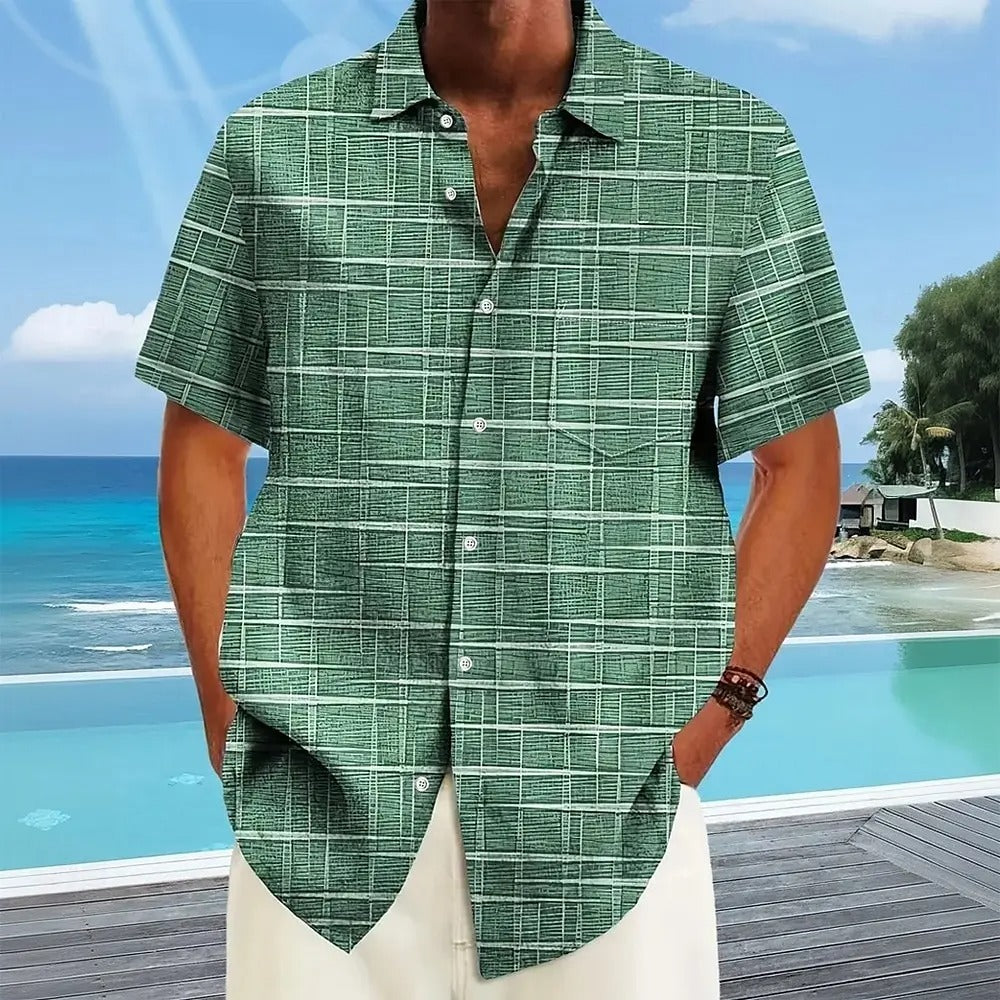 Azel | Camisa elegante de rayas y cuadros