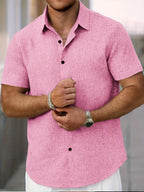 Azel | Camisa ligera de manga corta en mezcla de lino