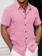 Azel | Camisa ligera de manga corta en mezcla de lino