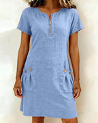 Victorielle Nova® | Vestido de algodón con cremallera