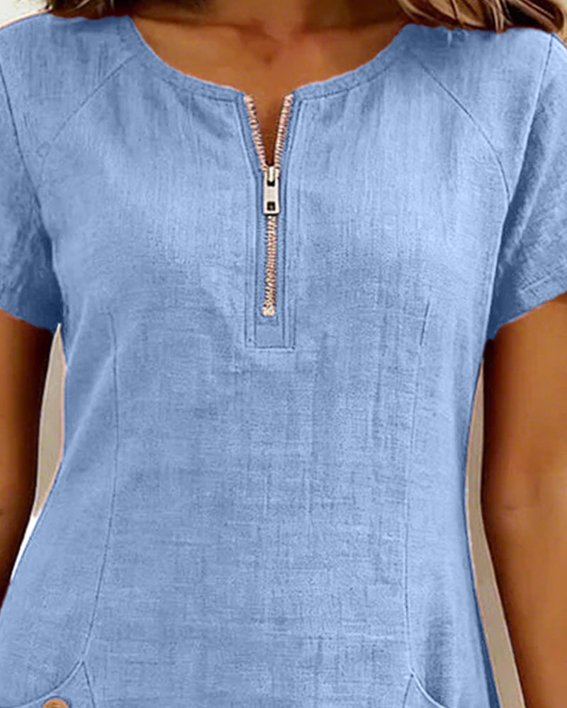 Victorielle Nova® | Vestido de algodón con cremallera
