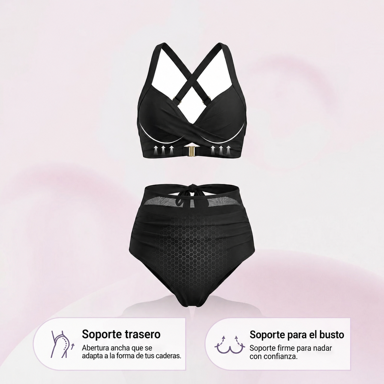 Sabine | Bikini 2 en 1 de Talle Alto con Control de Abdomen