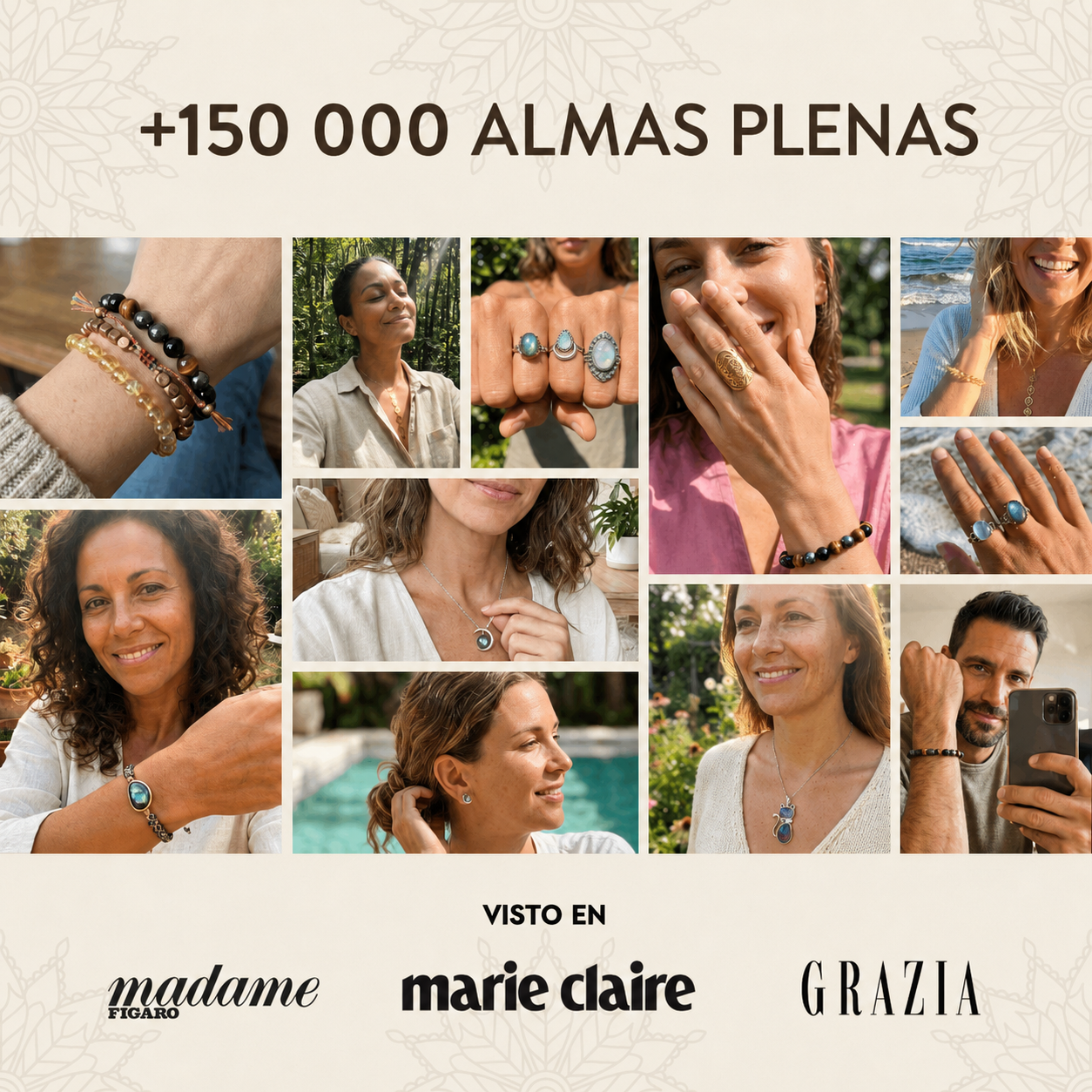 Pulsera tibetana de cuentas de cobre