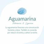 Anillo ajustable «Cristal de mar» de aguamarina