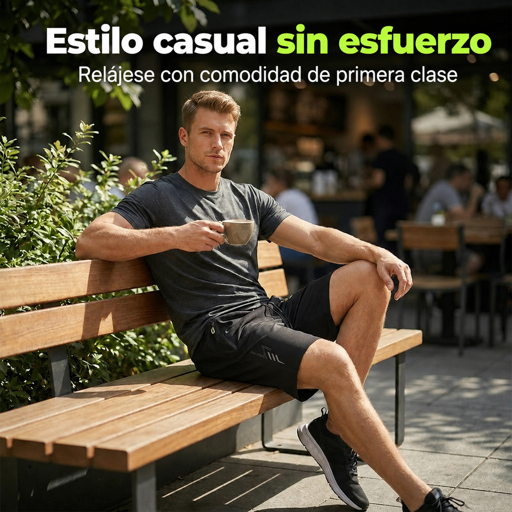 Pantalones cortos deportivos de secado rápido para hombre