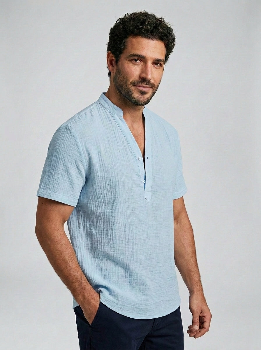 Azel | Camisa de verano elegante con cuello alto