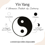 Colgante «Yin-Yang» de howlita y obsidiana negra