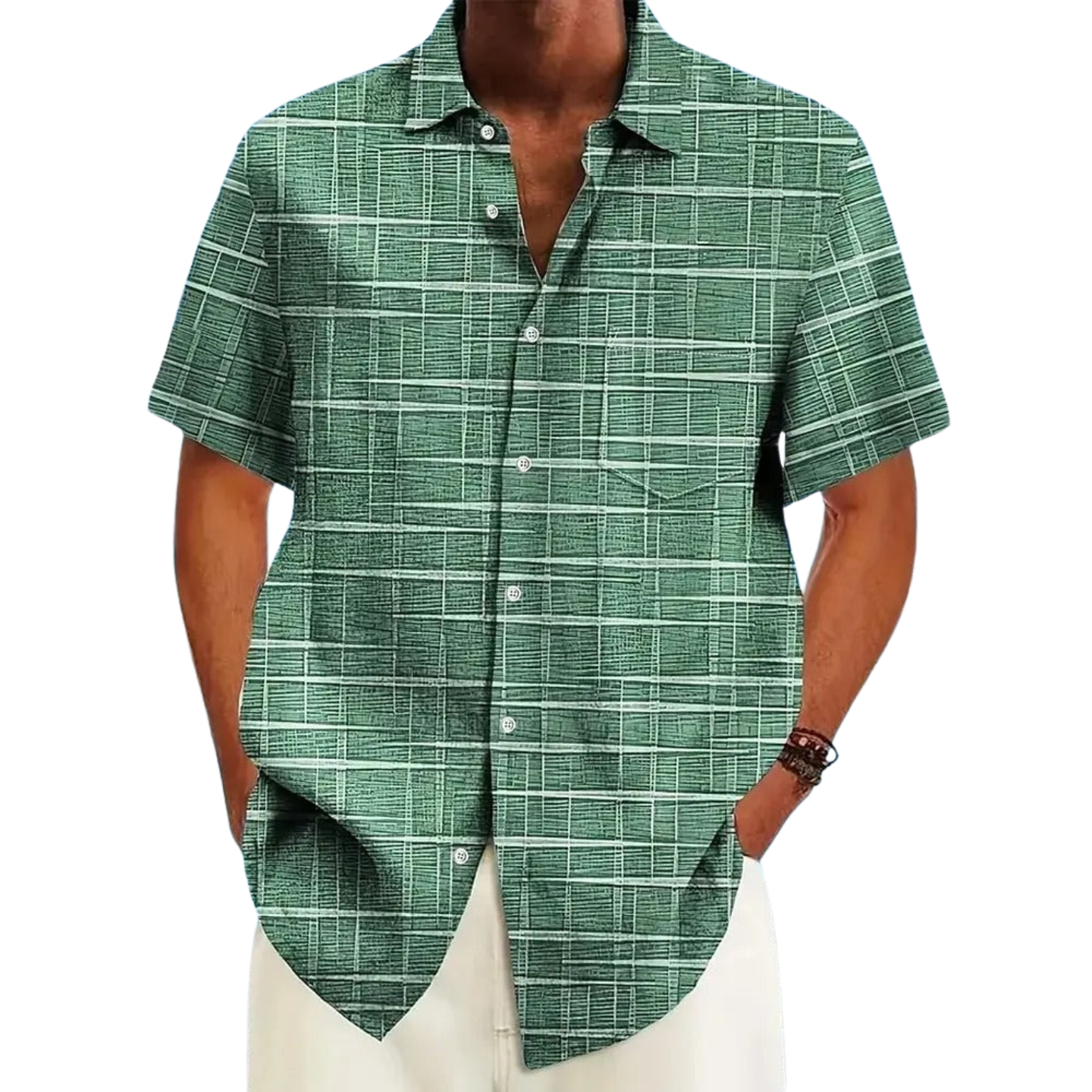 Azel | Camisa elegante de rayas y cuadros