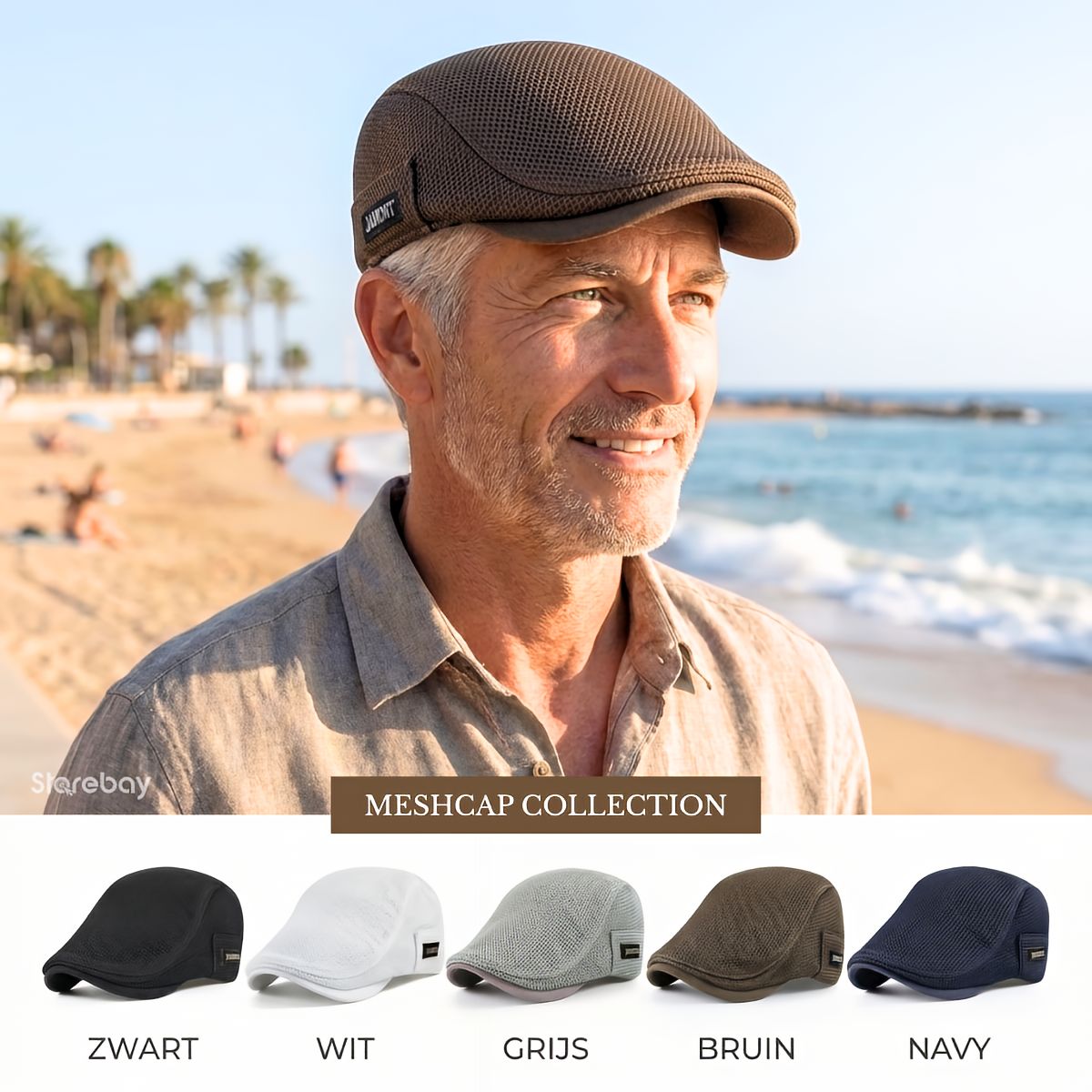 MeshCap | Gorra plana casual para hombres
