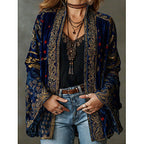 CHAQUETA BOHO DE FRANELA PARA MUJER