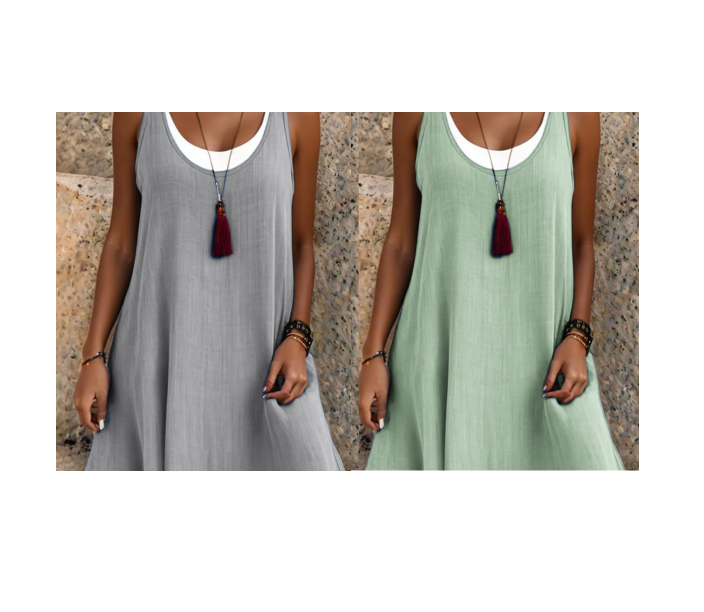 ⏰Último día de rebajas: 55% de descuento 💃Vestido camisero de dos piezas holgado y sin mangas para mujer