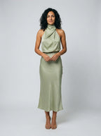 Carmina | Vestido largo con cuello halter