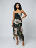 Helena | Vestido negro con estampado floral