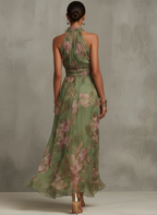Livie | Maxivestido floral con cuello halter
