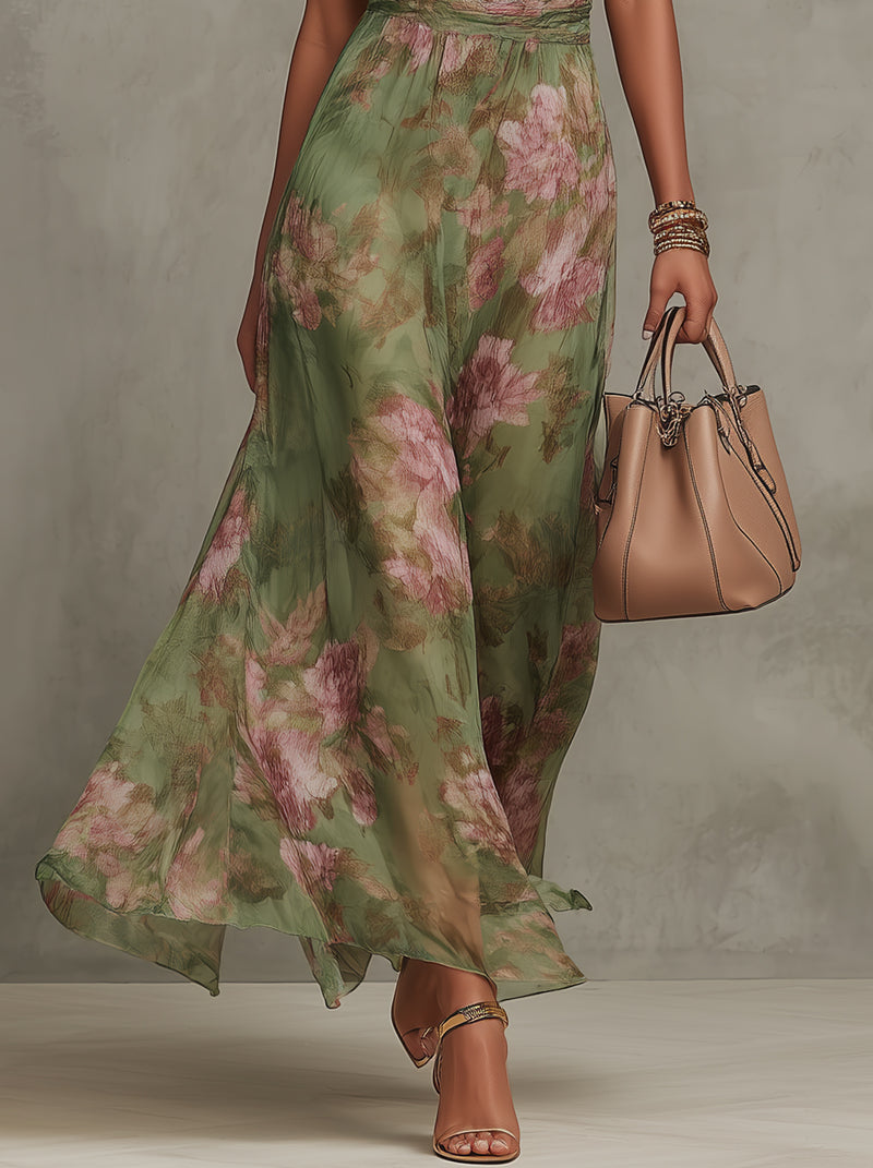 Livie | Maxivestido floral con cuello halter