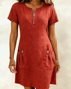 Victorielle Nova® | Vestido de algodón con cremallera