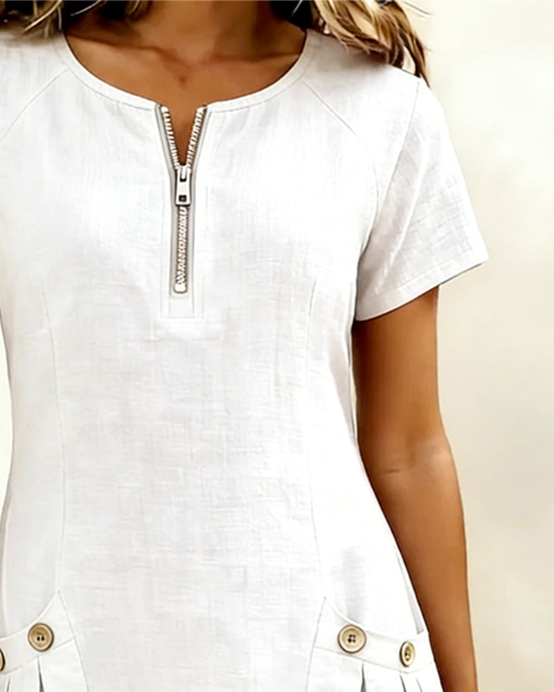 Victorielle Nova® | Vestido de algodón con cremallera