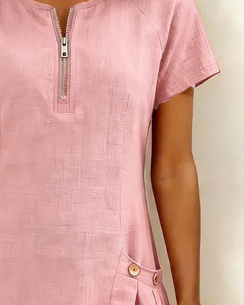 Victorielle Nova® | Vestido de algodón con cremallera