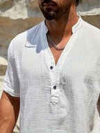 Azel | Camisa de verano elegante con cuello alto