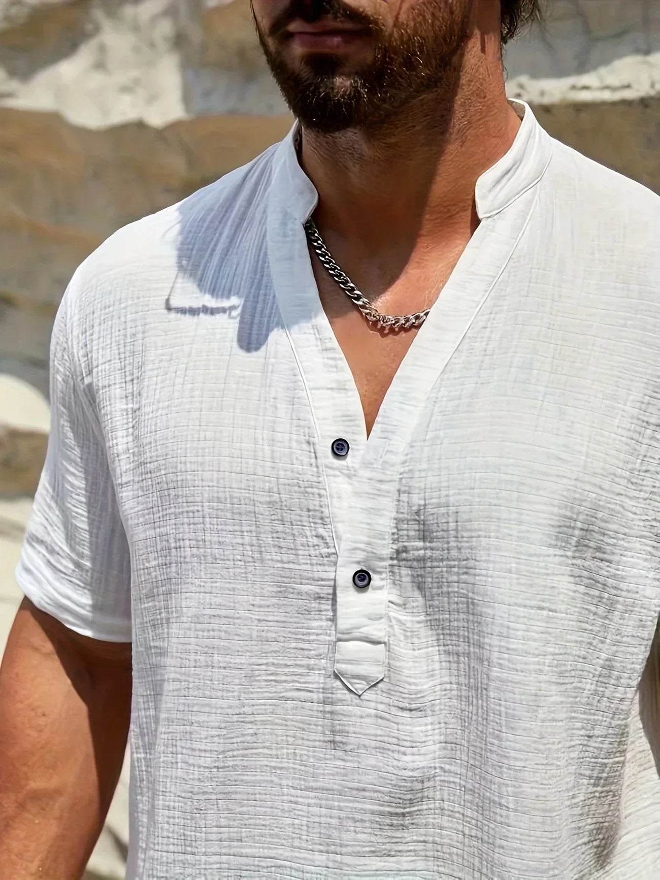 Azel | Camisa de verano elegante con cuello alto