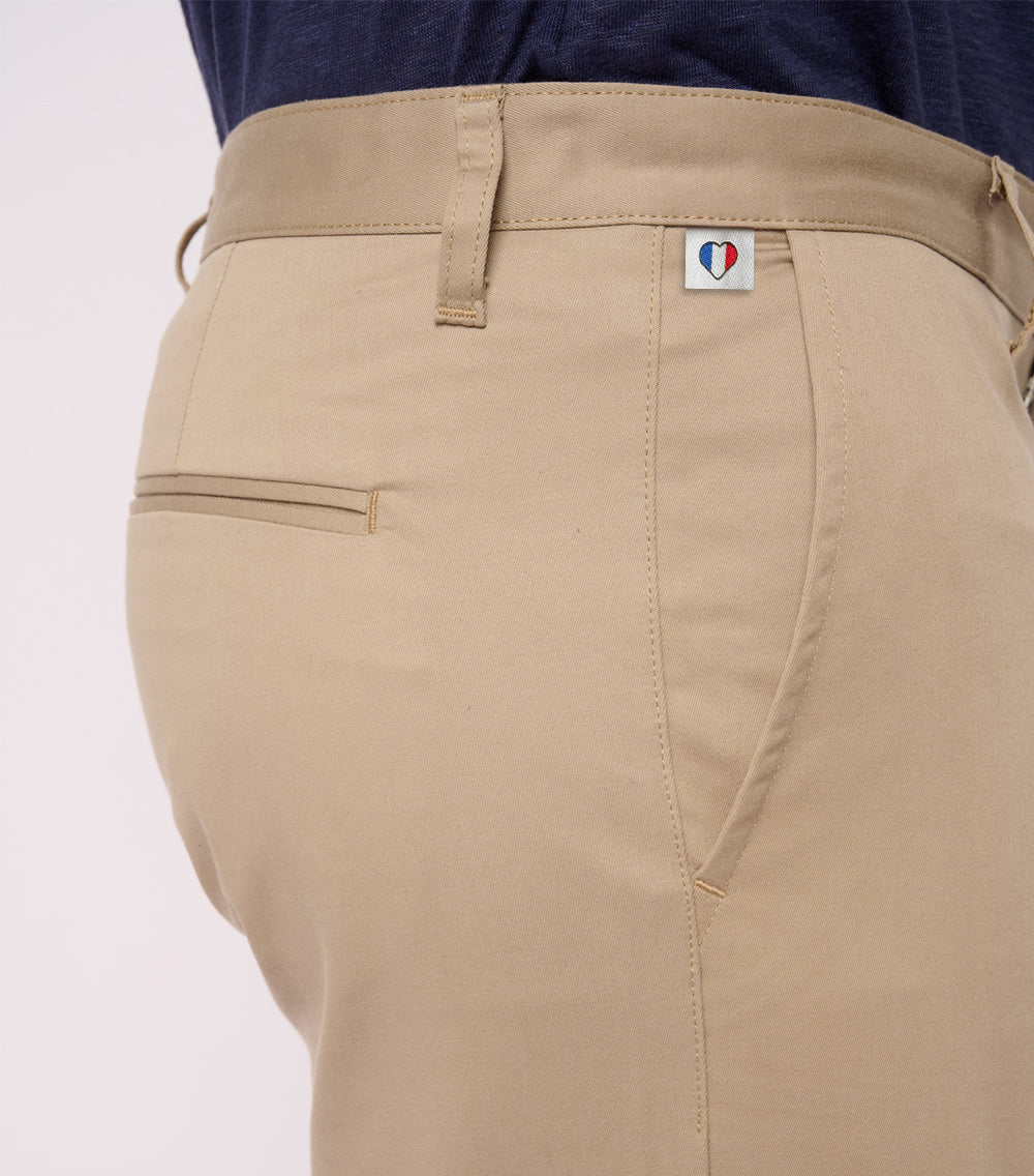 Bermuda Hombre algodón Beige