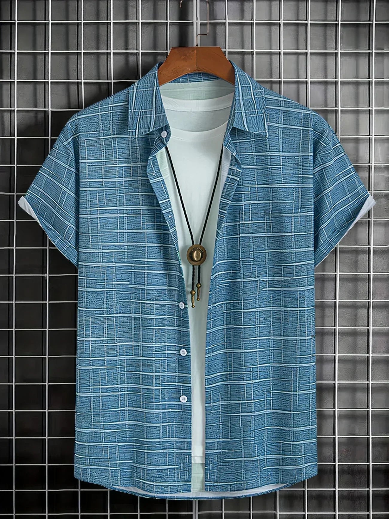 Azel | Camisa elegante de rayas y cuadros