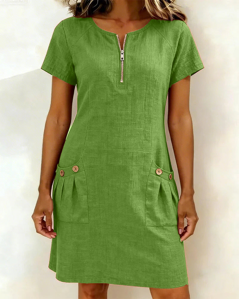 Victorielle Nova® | Vestido de algodón con cremallera