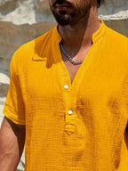 Azel | Camisa de verano elegante con cuello alto