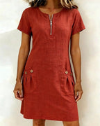 Victorielle Nova® | Vestido de algodón con cremallera