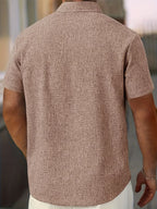 Azel | Camisa ligera de manga corta en mezcla de lino