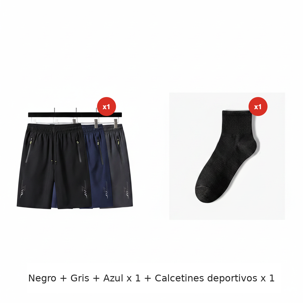 Pantalones cortos deportivos de secado rápido para hombre