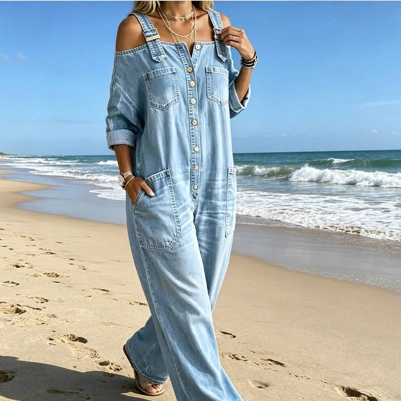 🥳VENTA EXCEPCIONAL 2026🥳💞¡Más de 50 000 unidades vendidas👗👗! ¡50% de descuento! Mono amplio de piernas anchas con bolsillos
