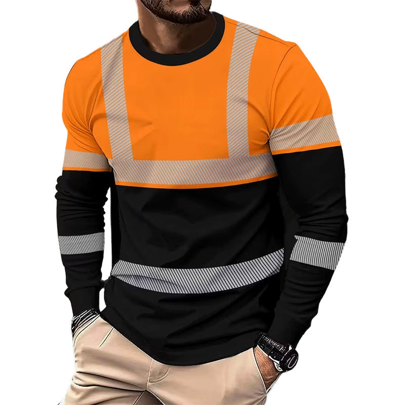 🏃‍♂️ Camiseta deportiva de manga larga para hombre – absorbe la humedad, con estampado discreto, para días activos